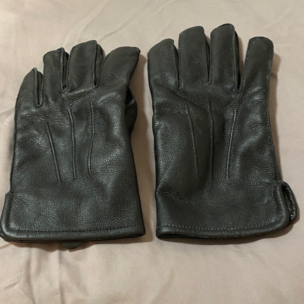 3M Thinsulate Black Leather Men's Gloves